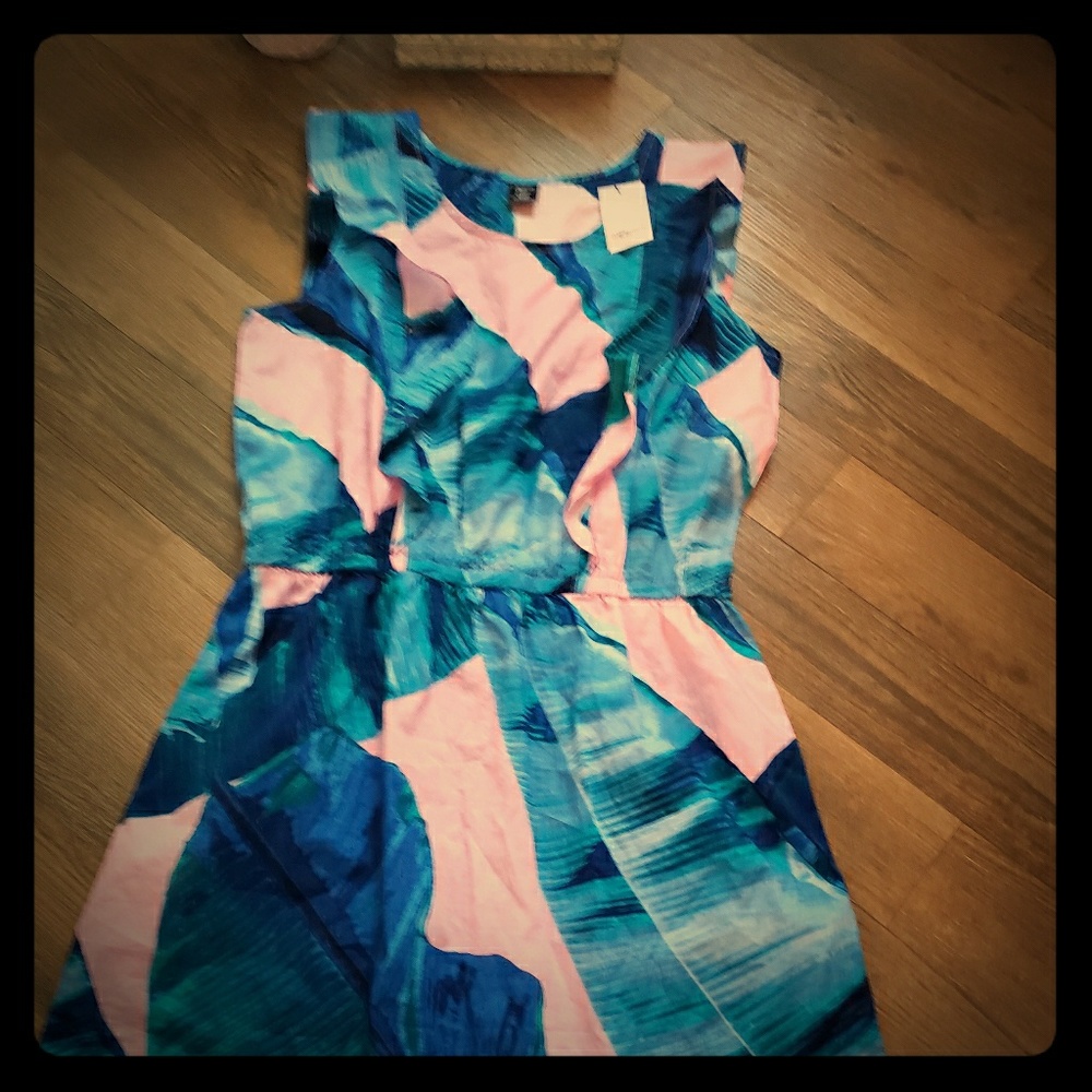 Front ruffle dress